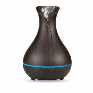 Diffuseur d'aromathérapie et humidificateur en noyer foncé 500 ml, 35 ml/h, LED 7 couleurs, minuterie 1/<span class=keywords><strong>3</strong></span>/6H, sans BPA, PP ABS, logo personnalisé, usine OEM - Product Image 1