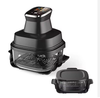 Anbolife Nueva Freidora de Aire Digital Portátil de Vidrio de 4.0L/6L, Apta para Lavavajillas, No Tóxica, Libre de PFAS, Sin Aceite, Ideal para el Hogar
