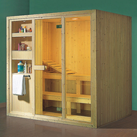 HEJIA Ruang Sauna Kayu Solid Modern untuk 1 dan 2 Orang dengan Panel Kontrol Komputer untuk Penggunaan di Dalam/Luar Ruangan Rumah
