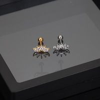 Boucles d'oreilles à visser en acier inoxydable, bijoux, clous d'oreille, micro-serti de zirconiums étincelants, cadeaux pour femmes