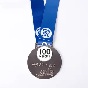 Medalhão de metal gravado antigo para esportes de natação com logotipo 3D personalizado de alta qualidade OEM