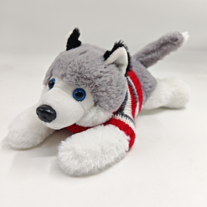 Peluche Husky en gros, adorable, sûr, pour jouer à cache-cache, animal personnalisé avec un <span class=keywords><strong>pull</strong></span>, jouets en peluche pour cadeaux créatifs pour garçons et filles - Product Image 1