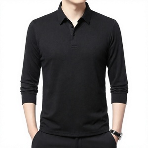 เสื้อโปโลแขนยาวผู้ชายสีพื้น ปกติดกระดุม ลำลอง กันยับ ใส่ได้ทั้งฤดูใบไม้ร่วงและฤดูหนาว - Product Image 1