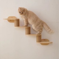 Lit mural pour chat en bois et arbre à chat avec griffoir en sisal pour grimper