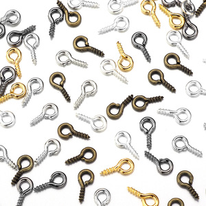 Vis à œillets pour la fabrication de colliers, plaquées fer, paquet de 1000 pièces, Y-01 - Product Image 3