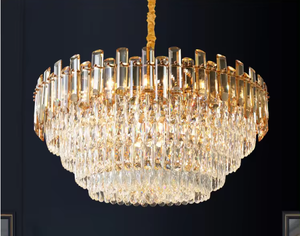 Lámpara colgante de tendencia Candelabros Comedor Moderno Redondo Hierro Gris K9 Candelabro de cristal - Product Image 6