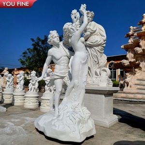 Youfine Tùy Chỉnh Ngoài Trời Trang Trí Nội Thất Tay Khắc Kích Thước Thực Đá Cẩm Thạch Bức Tượng của Apollo Và Daphne Biến Vào Một Cây Nguyệt Quế Với Cơ Sở - Product Image 5