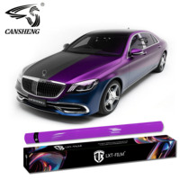 Cansheng Car Vinyl Wrap Shadow Blue Metal Color Camaleón Auto Wrappen Car Vinyl Wrap Film
