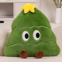 Coussin décoratif en peluche pour canapé, motif sapin de Noël créatif et mignon, cadeau de Noël, poupée