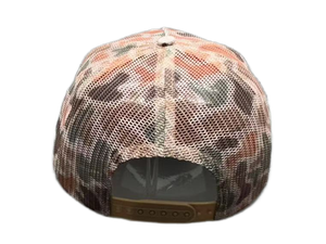 कस्टम 5-पैनल फुल मेष ट्रक कैप हिप हॉप कैटिमिक डक ब्राउन कैमियो स्नैपबैक - Product Image 4