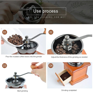 2025 Retro alta calidad <span class=keywords><strong>precio</strong></span> barato al por mayor fabricante portátil <span class=keywords><strong>de</strong></span> madera manual Molino <span class=keywords><strong>de</strong></span> granos <span class=keywords><strong>de</strong></span> café - Product Image 6
