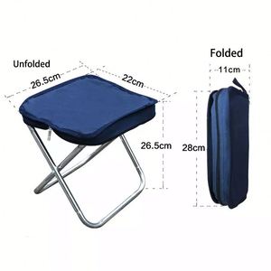 Chaise de pêche et de camping pliable ultra-légère en acier inoxydable pour activités de plein air, mini-tabouret - Product Image 4