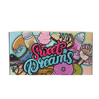 Boîtes télescopiques personnalisées en carton ondulé de qualité alimentaire, écologiques, rose, avec paillettes bronzées, pour la promotion de pâtisseries et donuts, vente en gros