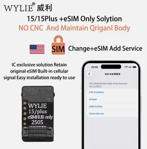 Adaptador de Tarjeta SIM Física WYLIE <span class=keywords><strong>ESIM</strong></span> Ip para iPhone 17 16 15 14 Pro Max, Versión Estadounidense, Lector de Doble SIM, Cable Flexible, Convertidor de Bandeja SIM - Product Image 3