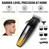 Tondeuse à Cheveux Homme Professionnelle Salon à Moteur Magnétique, Lame en T, Sans Fil USB, Haute Vitesse – Grande Vente