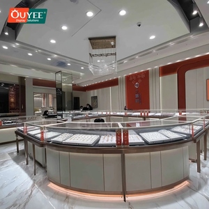 Vitrina Comercial de Vidrio para Joyería, con Marco de Aluminio, Tipo Isla, para Boutique, Tienda, Zona de <span class=keywords><strong>Venta</strong></span> Premium - Product Image 2