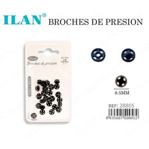 กระดุมพลาสติกแบบสแนป Ilan ขนาด 8.5 มม. สีดำ สำหรับเสื้อผ้าและเครื่องประดับ - Product Image 3