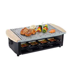 Aifa hogar bambú <span class=keywords><strong>Raclette</strong></span> Grill para 8 personas Vertical eléctrico barbacoa parrilla interior Teppanyaki Grill - Product Image 2