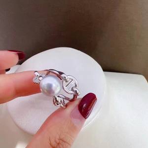 Anillos de Moda de Cáñamo Genuino de Agua de Mar Natural de Doble Capa de 7-8 mm con Abertura de Nariz de Cerdo, Joyería Elegante, Venta al por Mayor - Product Image 3