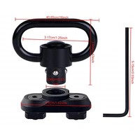 Anneau de sangle à boucle QD multifonctionnel extérieur transfrontalier Accessoires de corde tactique à double point CS Défense personnelle