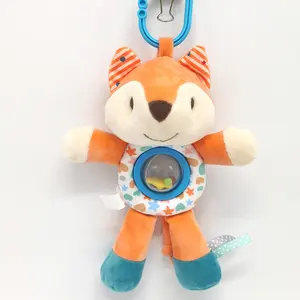 2023 Hot Selling Hersteller benutzer definierte weiche Tier Fuchs Hase Lieblings spielzeug Quietscher Baby Rassel Schlafens zeit Spielzeug für 0-6 Monate