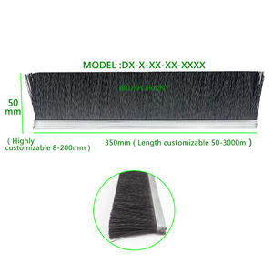 Industriële Roll-Up Deur Afdichting <span class=keywords><strong>Strip</strong></span> Borstel Nylon Pa6 <span class=keywords><strong>Pp</strong></span> Pbt Golfdraad Stofdicht Weerbestendig Aanpasbare Oem Borstelstrip - Product Image 3