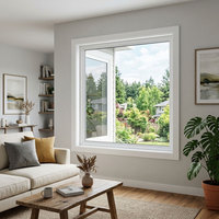 Fenêtres en vinyle fixe à isolation thermique P85 pour une remplacement de fenêtres résidentielles et des projets de construction écoénergétiques