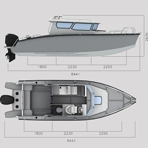 Yacht sportif chinois Gospel de 8,4 m en aluminium de qualité marine, certifié CE <span class=keywords><strong>pour</strong></span> la pêche et la <span class=keywords><strong>croisière</strong></span> - Product Image 6