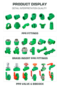 IFAN Chất lượng cao PPR ống lắp ống nước Ống khuỷu tay TEE khớp nối Công Đoàn màu xanh lá cây chủ đề nhựa ppr phụ kiện - Product Image 3