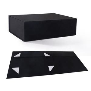 High Quality Custom Logo UV Gift <b>Box</b> Black <b>Foldable</b> Cardboard Glossy Lamination Magnets for Candle Packaging Made Recycled - Product Image 1