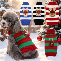 Vêtements d'hiver pour chien, chandail chaud à motifs géométriques de Noël, tenue mignonne et confortable pour chiens