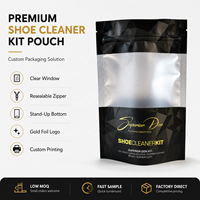 Pochette personnalisée avec fenêtre transparente et fermeture éclair refermable pour aliments, en PE de qualité alimentaire, imprimée en héliogravure, logo estampé or, sac réutilisable