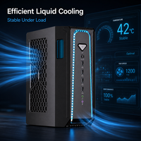 Mini PC de jeu AMD Ryzen 9 9950X3D refroidi par eau avec RTX 5070 12 Go DDR5 96 Go 6 écrans WiFi 7 double LAN 2,5 G