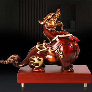 Bronze "Emperor" Auspicious Fox figurine, decorative wine cabinet for <b>office</b> entrance, <b>office</b> <b>decoration</b>, gift for moving house. - Product Image 4