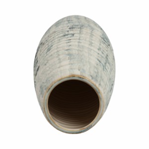 Vaso alto in ceramica a coste, moderno vaso in gres per fiori, per soggiorno, camera da letto, ufficio, decorazione da tavolo - Product Image 6