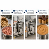 Homogénéisateur Commercial en Acier Inoxydable, Machine à Pulper, Broyeur Colloïdal, Capacité 50L, pour Sauce Arachide/Sésame/Piment/Os