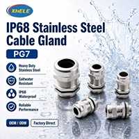 Presse-étoupe en acier inoxydable PG7, étanche IP68, en métal, vente en gros, directement de l'usine, OEM ODM, logo personnalisé
