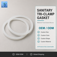 Großhandel Sanitär-Tri-Clamp-Dichtung Maßgefertigte Größe OEM-Fabrik Lebensmittelechter Silikon-PTFE-Rohrverschluss Dichtungsring
