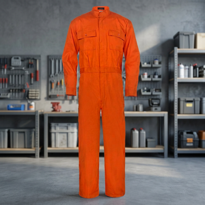 Combinaison de travail ignifuge orange, coupe régulière, vêtements de sécurité pour atelier et usine - Product Image 4