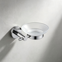 Ensemble d'accessoires de salle de bain modernes en acier inoxydable chromé, barre porte-serviettes murale, crochet, porte-brosse WC, porte-savon