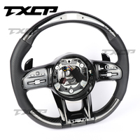 Volant de course personnalisé en fibre de carbone avec LED, compatible avec Mercedes Benz C43 GLC63 E53 CLS53 A220 S560 GLE63 E63 S63 G63 G65 GT63 AMG