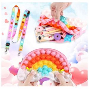 Nueva Bolsa Antiestrés para Niñas, Monedero de Silicona con Diseño de Unicornio para Niños, Cartera Escolar, Bolsa de Silicona - Product Image 3