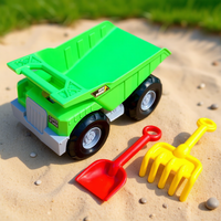 Ensemble de jouets camion benne pour enfants avec pelle et râteau, jouet de construction en plastique pour bac à sable
