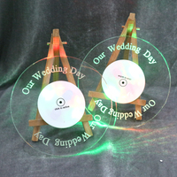 Wasserdicht Transparent Acryl Karte Coaster Runde Form LED Bier Tasse Coaster für Bar