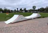 Rampes de skate gonflables hermétiques personnalisées, pour skate, skateboard à air scellé, MINI rampe combinée, site de skateboard en PVC, terrain d'entraînement