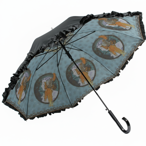 AU-02613 artistico volant Jump ombrello pioggia & Sun Mucha "bronzo e rose" - Product Image 1