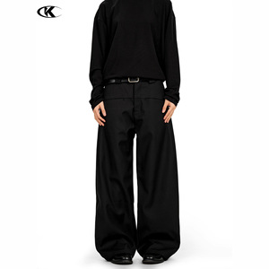 11KN Customized American Retro Style <strong>Trousers</strong> <strong>Men</strong> High-End Simple Straight-Leg Draped Slimming Commuting Versatile <strong>Casual</strong> Pants - Product Image 2