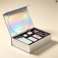 Boîte cadeau pour accessoires de téléphone GOTOP en carton rigide avec impression holographique, gaufrage, laminage mat et insert EVA personnalisé