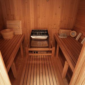 Sauna extérieur moderne de haute qualité pour villa, sauna <span class=keywords><strong>à</strong></span> sec, sauna <span class=keywords><strong>à</strong></span> vapeur, 2-4 personnes, bois massif, poêle finlandais <span class=keywords><strong>à</strong></span> bois, panoramique - Product Image 5