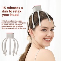 Masseur de relaxation pour le cuir chevelu à vibration, griffe de massage électrique multidimensionnelle rechargeable automatique pour le sommeil